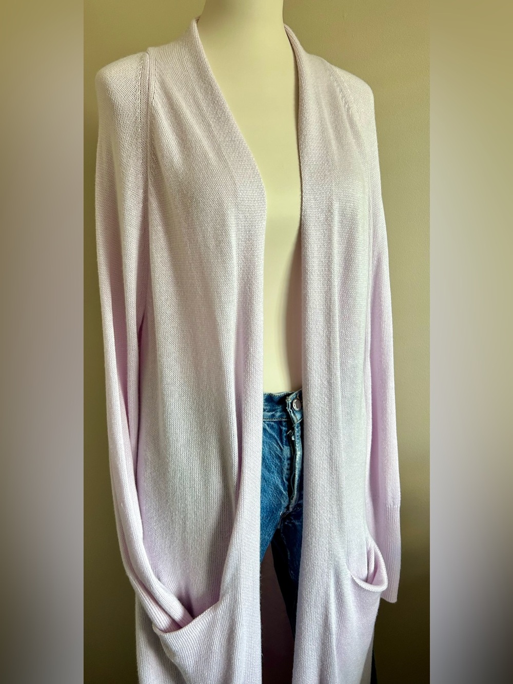 NWT Leith by Nordstrom Lilac Midi-Cardigan